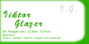 viktor glazer business card